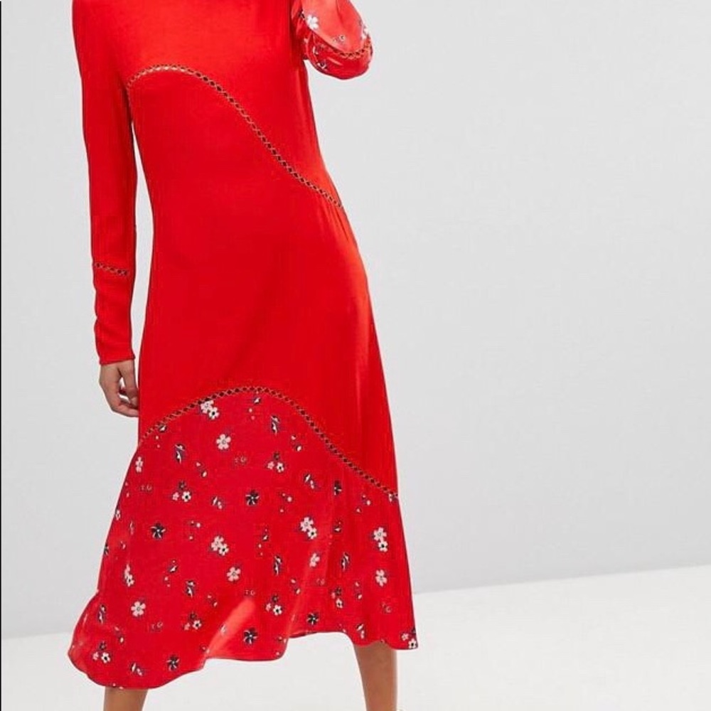 Max&Co Block Red Color Dress - Picture 4 of 11
